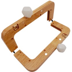 Angel Çanta Aksesuar 20 cm Açık Renk Ahşap Burs Ebruli Beyaz Renk Toplu - 3