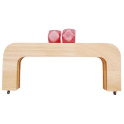 Angel Çanta Aksesuar 20 cm Açık Renk Ahşap Burs Ebruli Fuşya Renk Toplu - 1