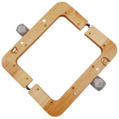 Angel Çanta Aksesuar 20 cm Açık Renk Ahşap Burs Ebruli Gri Renk Toplu - 4