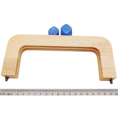 Angel Çanta Aksesuar 20 cm Açık Renk Ahşap Burs Ebruli Saks Mavi Renk Toplu - 2