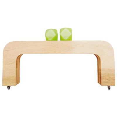 Angel Çanta Aksesuar 20 cm Açık Renk Ahşap Burs Elma Yeşili Renk Toplu - 1