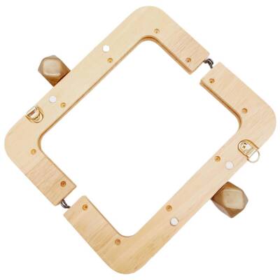 Angel Çanta Aksesuar 20 cm Açık Renk Ahşap Burs Kehribar Kahve Renk Toplu - 4