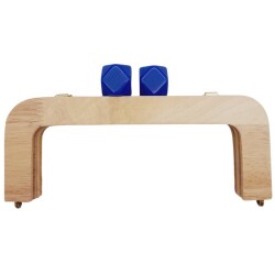 Angel Çanta Aksesuar 20 cm Açık Renk Ahşap Burs Mavi Renk Toplu - Angel Çanta Aksesuar