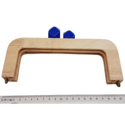Angel Çanta Aksesuar 20 cm Açık Renk Ahşap Burs Mavi Renk Toplu - 2
