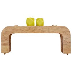 Angel Çanta Aksesuar 20 cm Açık Renk Ahşap Burs Neon Sarı Renk Toplu - Angel Çanta Aksesuar