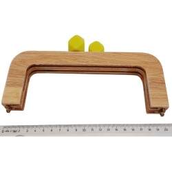 Angel Çanta Aksesuar 20 cm Açık Renk Ahşap Burs Neon Sarı Renk Toplu - 2