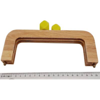 Angel Çanta Aksesuar 20 cm Açık Renk Ahşap Burs Neon Sarı Renk Toplu - 2