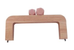 Angel Çanta Aksesuar 20 Cm Açık Renk Ahşap Burs Pudra Toplu - Angel Çanta Aksesuar