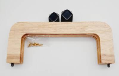 Angel Çanta Aksesuar 20 Cm Açık Renk Ahşap Burs Siyah Toplu - 3