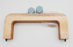 Angel Çanta Aksesuar 20 Cm Açık Renk Ahşap Burs Su Yeşili Toplu - 3