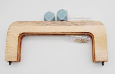 Angel Çanta Aksesuar 20 Cm Açık Renk Ahşap Burs Su Yeşili Toplu - 3