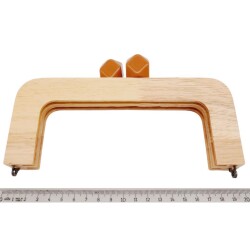 Angel Çanta Aksesuar 20 cm Açık Renk Ahşap Burs Sütlü Kahve Renk Toplu - 2