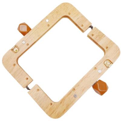 Angel Çanta Aksesuar 20 cm Açık Renk Ahşap Burs Sütlü Kahve Renk Toplu - 4