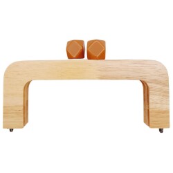 Angel Çanta Aksesuar 20 cm Açık Renk Ahşap Burs Sütlü Kahve Renk Toplu - Angel Çanta Aksesuar