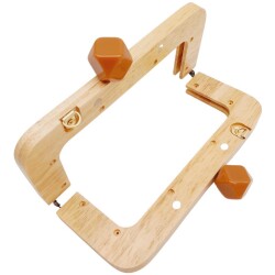 Angel Çanta Aksesuar 20 cm Açık Renk Ahşap Burs Sütlü Kahve Renk Toplu - 3