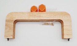 Angel Çanta Aksesuar 20 Cm Açık Renk Ahşap Burs Turuncu Toplu - 3