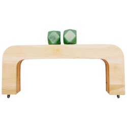 Angel Çanta Aksesuar 20 cm Açık Renk Ahşap Burs Zümrüt Yeşili Renk Toplu - Angel Çanta Aksesuar