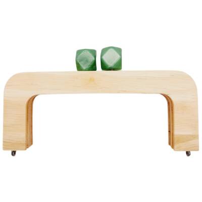 Angel Çanta Aksesuar 20 cm Açık Renk Ahşap Burs Zümrüt Yeşili Renk Toplu - 1