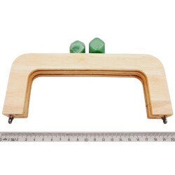 Angel Çanta Aksesuar 20 cm Açık Renk Ahşap Burs Zümrüt Yeşili Renk Toplu - 2