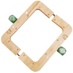 Angel Çanta Aksesuar 20 cm Açık Renk Ahşap Burs Zümrüt Yeşili Renk Toplu - 4