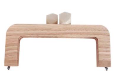 Angel Çanta Aksesuar 20 Cm Açık Renk Ahşap Bursu Krem Toplu - 1