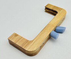 Angel Çanta Aksesuar 20 Cm Bebe Mavi Renk Silindir Başlıklı Ahşap Burs - Angel Çanta Aksesuar