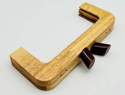 Angel Çanta Aksesuar 20 Cm Kahve Renk Silindir Başlıklı Ahşap Burs - 1