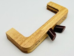 Angel Çanta Aksesuar 20 Cm Kahve Renk Silindir Başlıklı Ahşap Burs - Angel Çanta Aksesuar