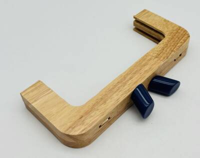 Angel Çanta Aksesuar 20 Cm Lacivert Renk Silindir Başlıklı Ahşap Burs - 1