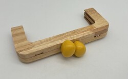 Angel Çanta Aksesuar 20 Cm Oval Sarı Toplu Ahşap Burs - Angel Çanta Aksesuar