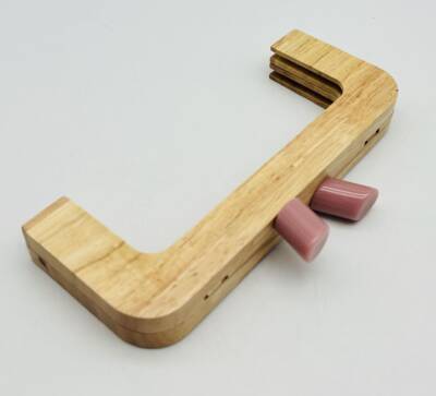 Angel Çanta Aksesuar 20 Cm Pudra Renk Silindir Başlıklı Ahşap Burs - 1