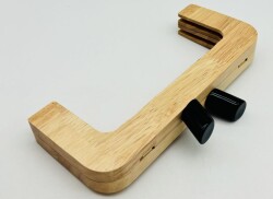 Angel Çanta Aksesuar 20 Cm Siyah Renk Silindir Başlıklı Ahşap Burs - Angel Çanta Aksesuar