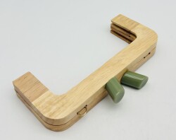 Angel Çanta Aksesuar 20 Cm Soft Yeşil Renk Silindir Başlıklı Ahşap Burs - Angel Çanta Aksesuar