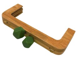 Angel Çanta Aksesuar 20 Cm Yeşil Başlıklı Ahşap Burs - 2