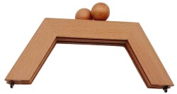 Angel Çanta Aksesuar 21 Cm Ahşap Çanta Bursu Piramit Açık Ahşap Renk - Angel Çanta Aksesuar