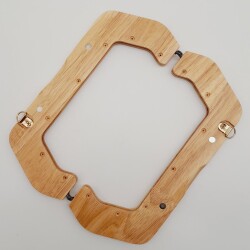 Angel Çanta Aksesuar 22 cm Ahşap Çanta Bursu Ham Doğal Renk - 2