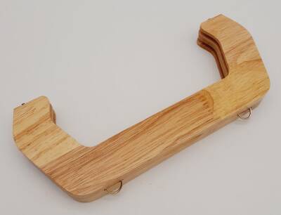 Angel Çanta Aksesuar 22 cm Ahşap Çanta Bursu Ham Doğal Renk - 3