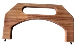 Angel Çanta Aksesuar 23.5 Cm Açık Renk Tutmalı Ahşap Burs - Angel Çanta Aksesuar