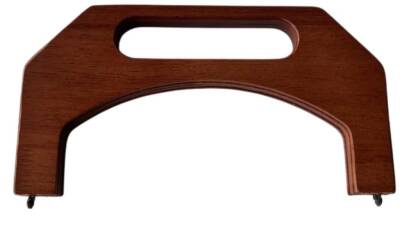 Angel Çanta Aksesuar 23.5 Cm Koyu Renk Tutmalı Ahşap Burs - 1