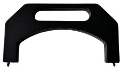 Angel Çanta Aksesuar 23.5 Cm Siyah Renk Tutmalı Ahşap Burs - Angel Çanta Aksesuar