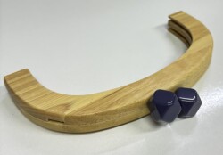 Angel Çanta Aksesuar 25 Cm Açık Renk Oval Ahşap Burs Lacivert Renk Toplu - Angel Çanta Aksesuar