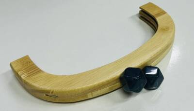 Angel Çanta Aksesuar 25 Cm Açık Renk Oval Ahşap Burs Petrol Renk Toplu - 1