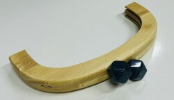 Angel Çanta Aksesuar 25 Cm Açık Renk Oval Ahşap Burs Petrol Renk Toplu - 1