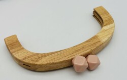 Angel Çanta Aksesuar 25 Cm Açık Renk Oval Ahşap Burs Pudra Renk Toplu - Angel Çanta Aksesuar