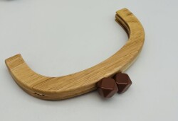 Angel Çanta Aksesuar 25 Cm Açık Renk Oval Ahşap Burs Sütlü Kahve Renk Toplu - Angel Çanta Aksesuar