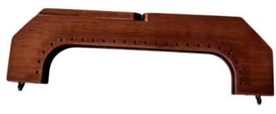 Angel Çanta Aksesuar 25 Cm Koyu Renk Dikmeli Ahşap Burs - 1