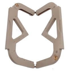 Angel Çanta Aksesuar 26 Cm vizon Renk Ahşap Burs, Ahşap Klips - 2