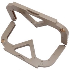 Angel Çanta Aksesuar 26 Cm vizon Renk Ahşap Burs, Ahşap Klips - 3