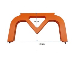 Angel Çanta Aksesuar 26 Cm vizon Renk Ahşap Burs, Ahşap Klips - 4