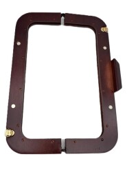 Angel Çanta Aksesuar 26 Cm Kızıl Kahve Renk Ahşap Burs - 2